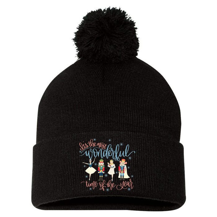 Its The Most Wonderful Time Of The Year xmas Nutcracker  Pom Pom 12in Knit Beanie