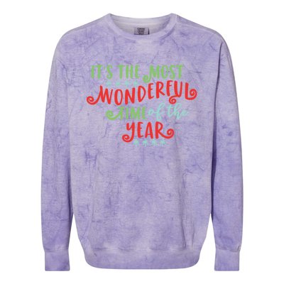 It's The Most Wonderful Time Of The Year Cute Christmas Colorblast Crewneck Sweatshirt