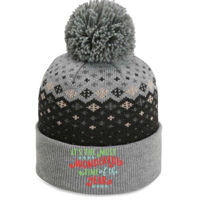 It's The Most Wonderful Time Of The Year Cute Christmas The Baniff Cuffed Pom Beanie