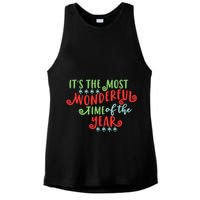 It's The Most Wonderful Time Of The Year Cute Christmas Ladies PosiCharge Tri-Blend Wicking Tank