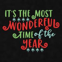 It's The Most Wonderful Time Of The Year Cute Christmas Ladies PosiCharge Tri-Blend Wicking Tank