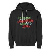It's The Most Wonderful Time Of The Year Cute Christmas Garment-Dyed Fleece Hoodie