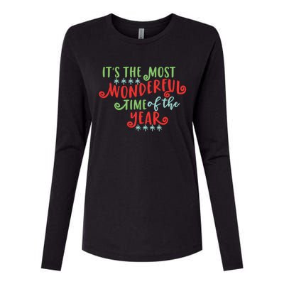 It's The Most Wonderful Time Of The Year Cute Christmas Womens Cotton Relaxed Long Sleeve T-Shirt