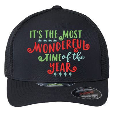 It's The Most Wonderful Time Of The Year Cute Christmas Flexfit Unipanel Trucker Cap