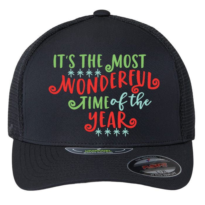 It's The Most Wonderful Time Of The Year Cute Christmas Flexfit Unipanel Trucker Cap