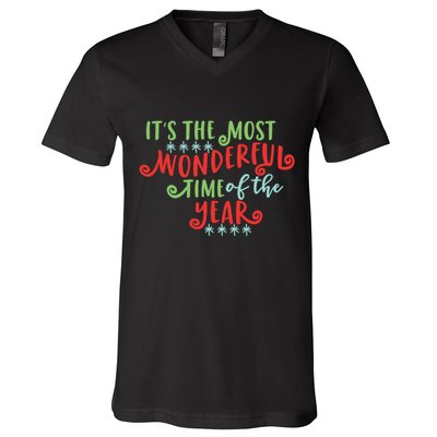 It's The Most Wonderful Time Of The Year Cute Christmas V-Neck T-Shirt