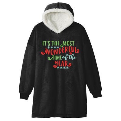 It's The Most Wonderful Time Of The Year Cute Christmas Hooded Wearable Blanket