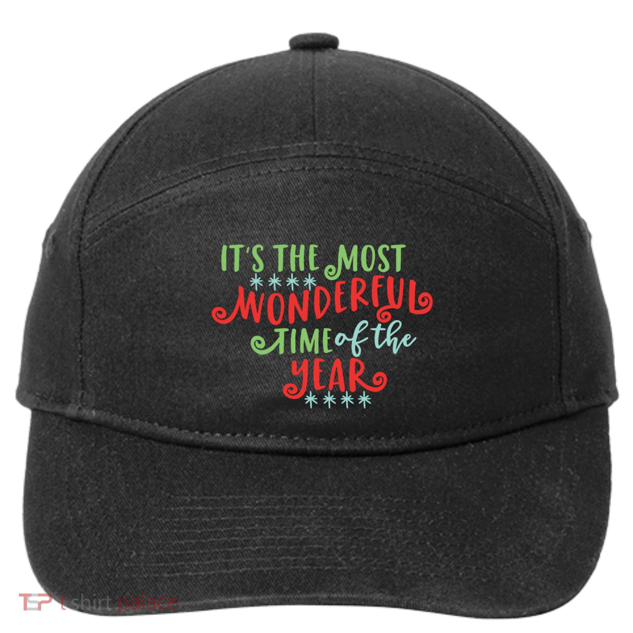 It's The Most Wonderful Time Of The Year Cute Christmas 7-Panel Snapback Hat
