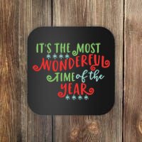 It's The Most Wonderful Time Of The Year Cute Christmas Coaster