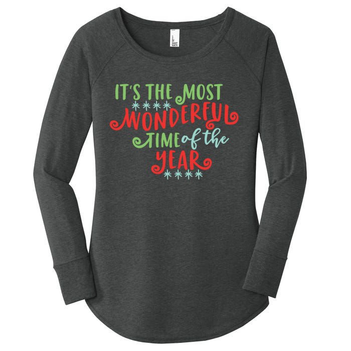 It's The Most Wonderful Time Of The Year Cute Christmas Women's Perfect Tri Tunic Long Sleeve Shirt