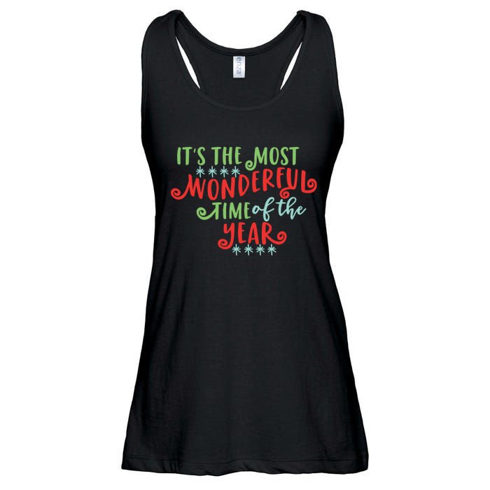 It's The Most Wonderful Time Of The Year Cute Christmas Ladies Essential Flowy Tank