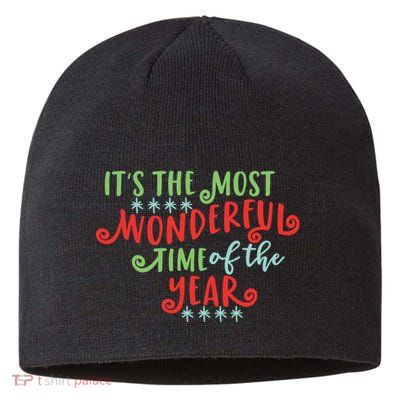 It's The Most Wonderful Time Of The Year Cute Christmas Sustainable Beanie