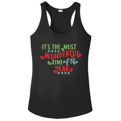 It's The Most Wonderful Time Of The Year Cute Christmas Ladies PosiCharge Competitor Racerback Tank