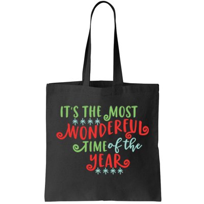 It's The Most Wonderful Time Of The Year Cute Christmas Tote Bag