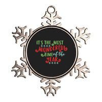 It's The Most Wonderful Time Of The Year Cute Christmas Metallic Star Ornament