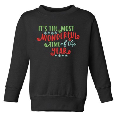 It's The Most Wonderful Time Of The Year Cute Christmas Toddler Sweatshirt