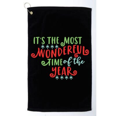 It's The Most Wonderful Time Of The Year Cute Christmas Platinum Collection Golf Towel