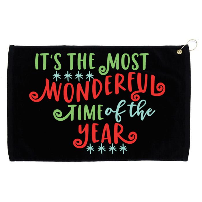 It's The Most Wonderful Time Of The Year Cute Christmas Grommeted Golf Towel