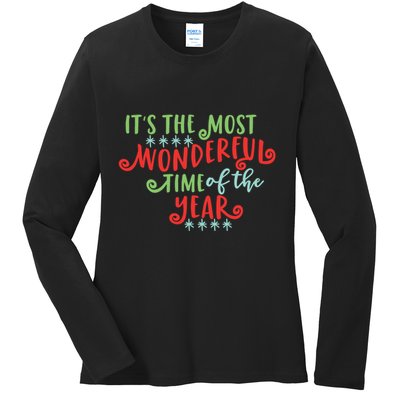 It's The Most Wonderful Time Of The Year Cute Christmas Ladies Long Sleeve Shirt