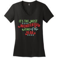 It's The Most Wonderful Time Of The Year Cute Christmas Women's V-Neck T-Shirt