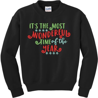 It's The Most Wonderful Time Of The Year Cute Christmas Kids Sweatshirt