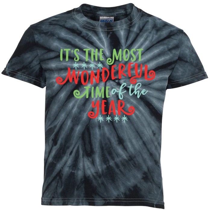 It's The Most Wonderful Time Of The Year Cute Christmas Kids Tie-Dye T-Shirt