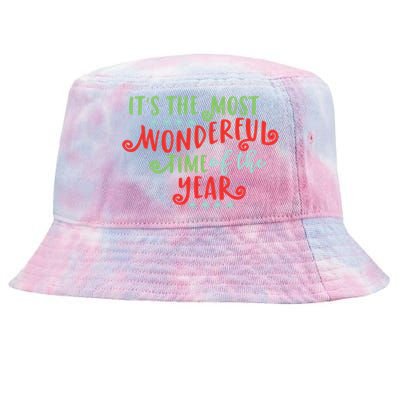 It's The Most Wonderful Time Of The Year Cute Christmas Tie-Dyed Bucket Hat