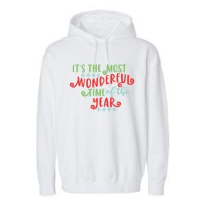 It's The Most Wonderful Time Of The Year Cute Christmas Garment-Dyed Fleece Hoodie