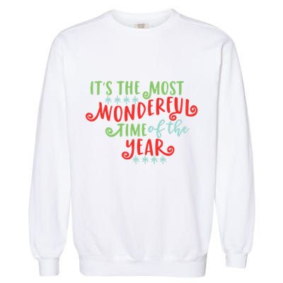 It's The Most Wonderful Time Of The Year Cute Christmas Garment-Dyed Sweatshirt