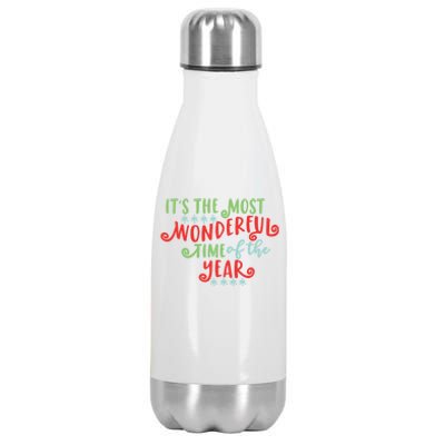 It's The Most Wonderful Time Of The Year Cute Christmas Stainless Steel Insulated Water Bottle