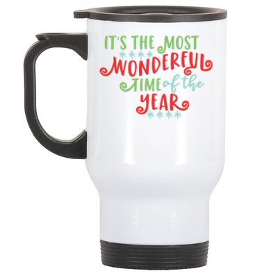 It's The Most Wonderful Time Of The Year Cute Christmas Stainless Steel Travel Mug