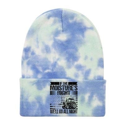 If The MoistureS Right WeLl Go All Night Vintage Usa Flag Tie Dye 12in Knit Beanie