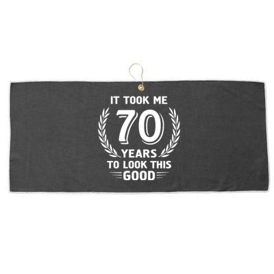 It Took Me 70 Years To Look This Good 70th Birthday Large Microfiber Waffle Golf Towel