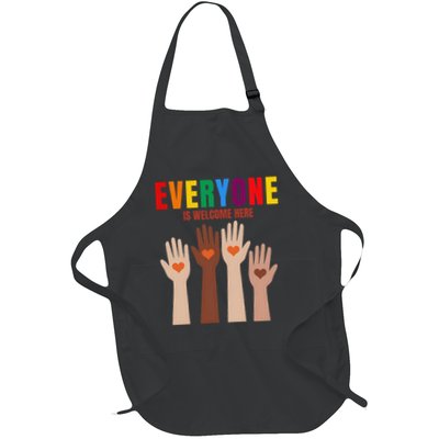 Idaho Teachers Making Diversity Fun Everyone Is Welcome Full-Length Apron With Pockets