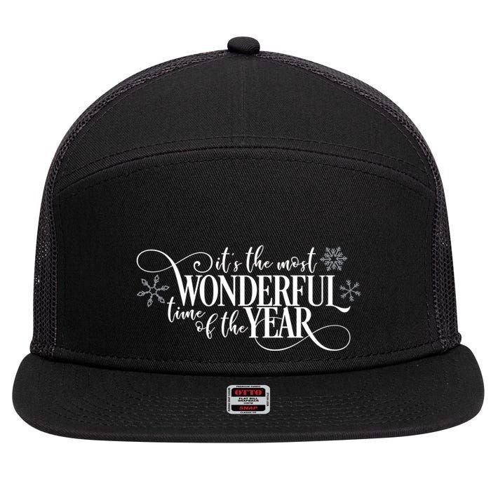 It's The Most Wonderful Time Of The Year 7 Panel Mesh Trucker Snapback Hat