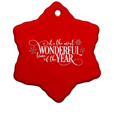 It's The Most Wonderful Time Of The Year Ceramic Star Ornament