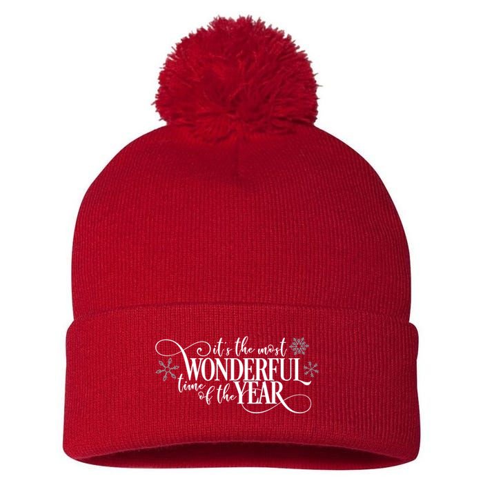 It's The Most Wonderful Time Of The Year Pom Pom 12in Knit Beanie