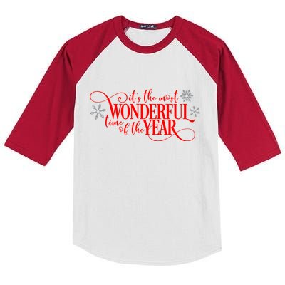 It's The Most Wonderful Time Of The Year Kids Colorblock Raglan Jersey