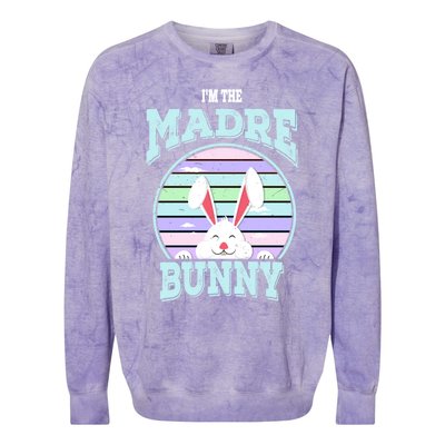 I'm The Madre Bunny Mom Matching Family Easter Sunday Gift Colorblast Crewneck Sweatshirt