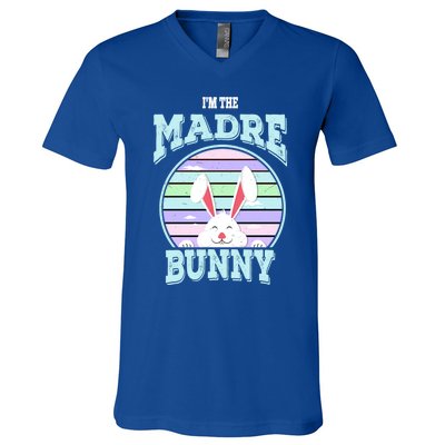 I'm The Madre Bunny Mom Matching Family Easter Sunday Gift V-Neck T-Shirt