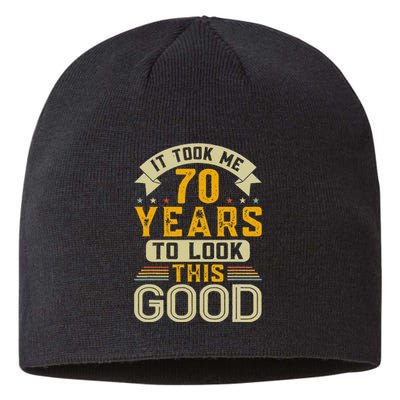 It Took Me 70 Years to Look This Good Funny 70th Birthday  Sustainable Beanie