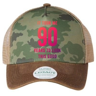 It Took Me 90 Years To Look This Good Awesome 90Th Birthday Gift Legacy Tie Dye Trucker Hat