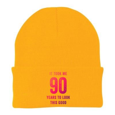 It Took Me 90 Years To Look This Good Awesome 90Th Birthday Gift Knit Cap Winter Beanie