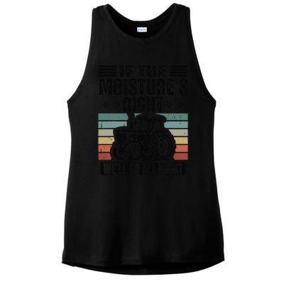 If The MoistureS Right WeLl Go All Night Ladies PosiCharge Tri-Blend Wicking Tank