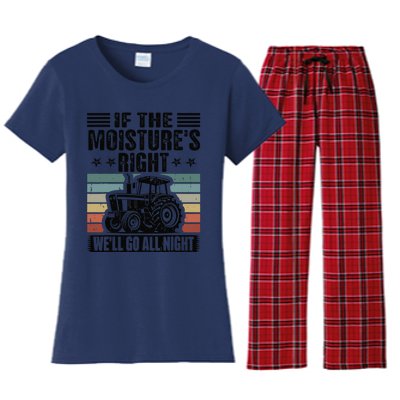 If The MoistureS Right WeLl Go All Night Women's Flannel Pajama Set