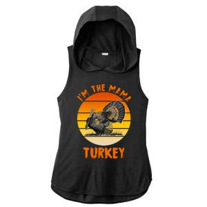 I'm The Mama Turkey Ladies PosiCharge Tri-Blend Wicking Draft Hoodie Tank