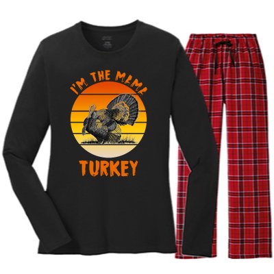 I'm The Mama Turkey Women's Long Sleeve Flannel Pajama Set 