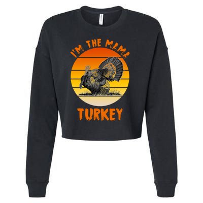 I'm The Mama Turkey Cropped Pullover Crew