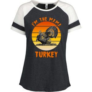 I'm The Mama Turkey Enza Ladies Jersey Colorblock Tee