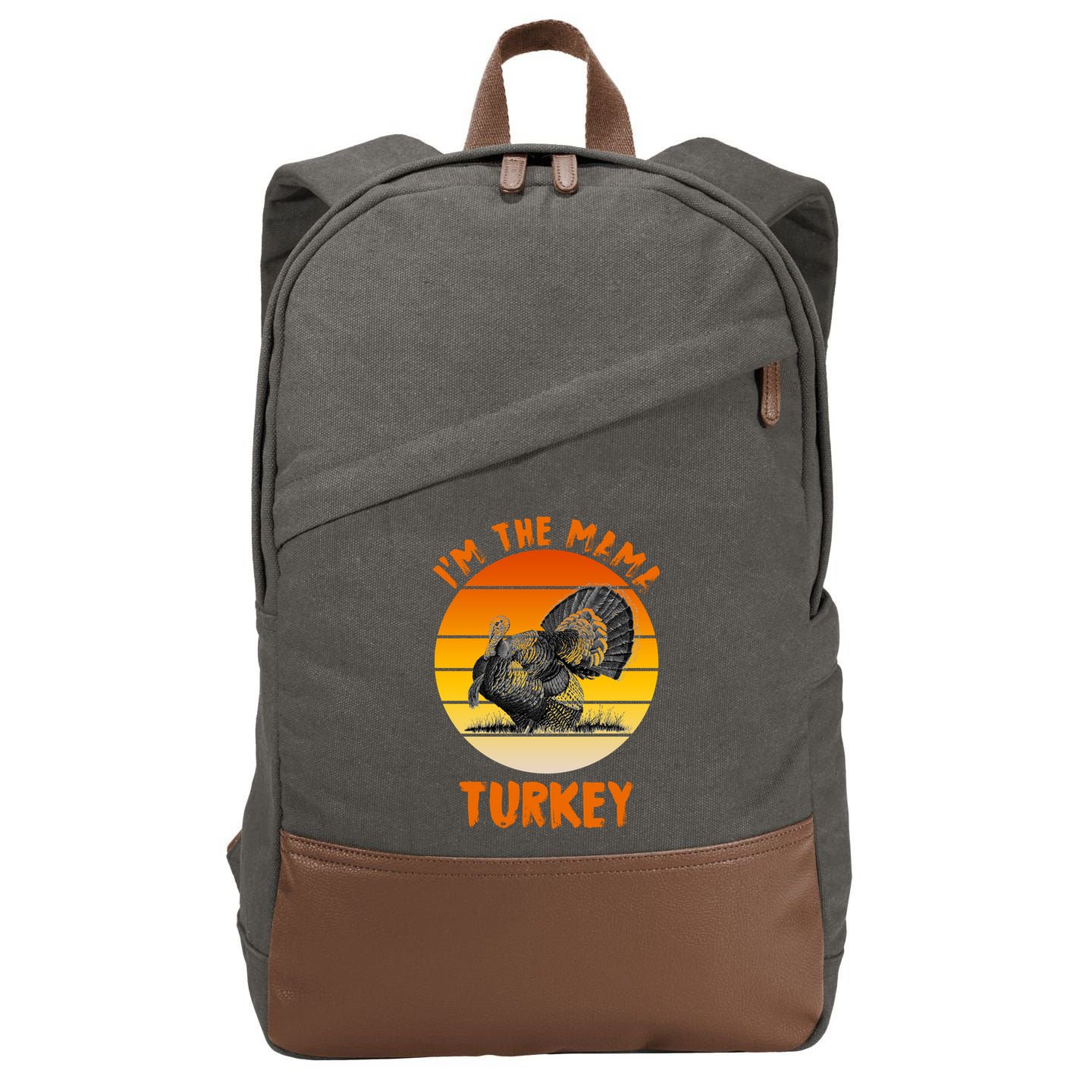 I'm The Mama Turkey Cotton Canvas Backpack